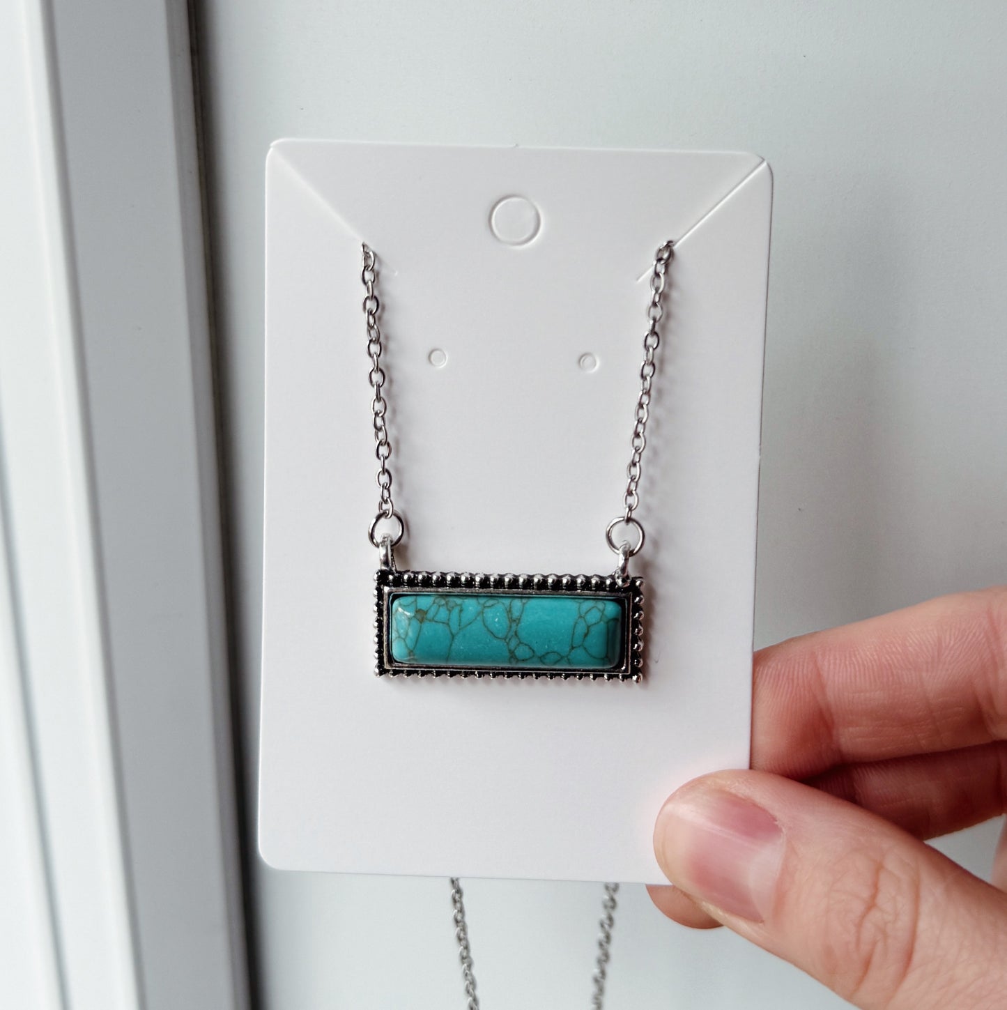 TURQUOISE BAR NECKLACE