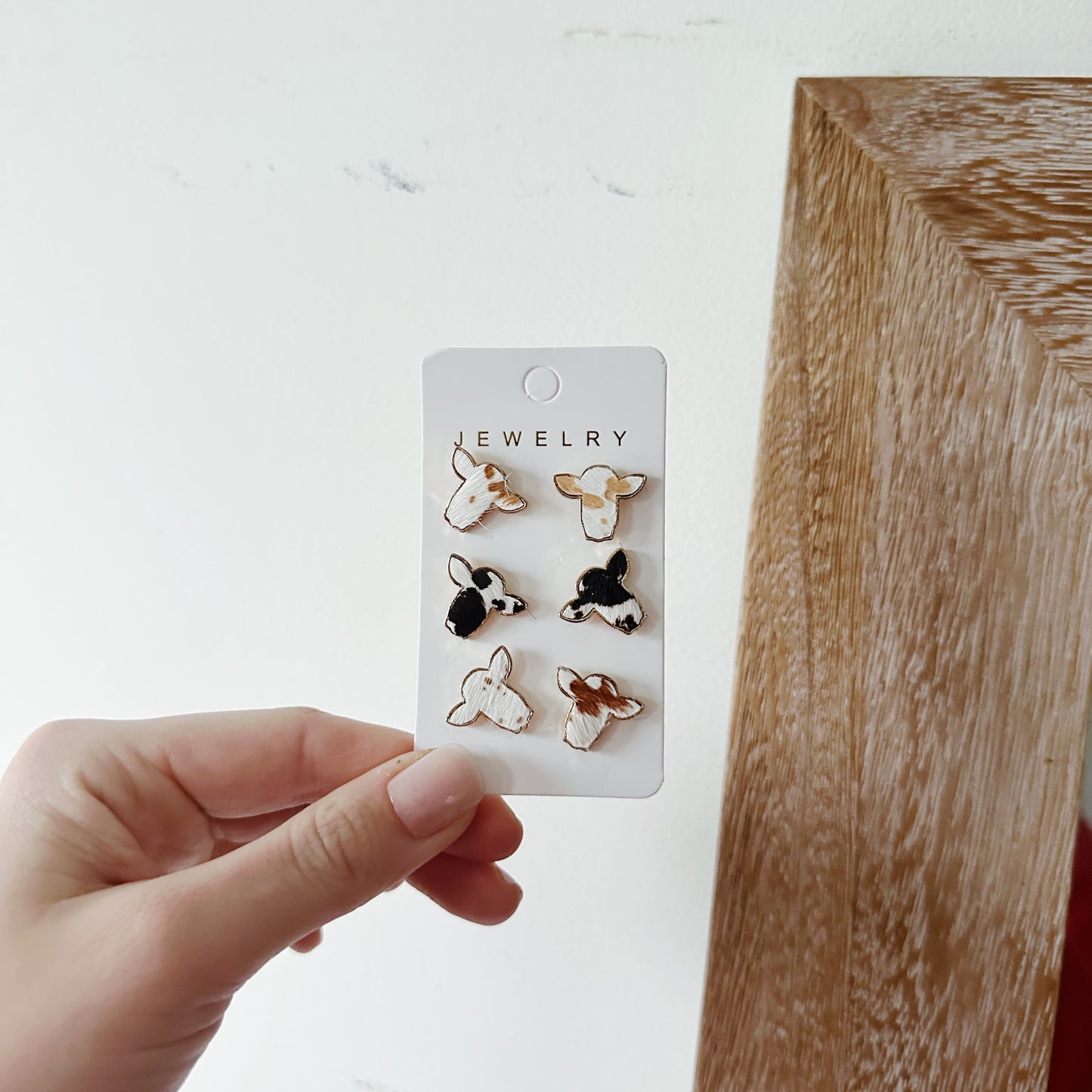 COW COWHIDE EARRING PACK