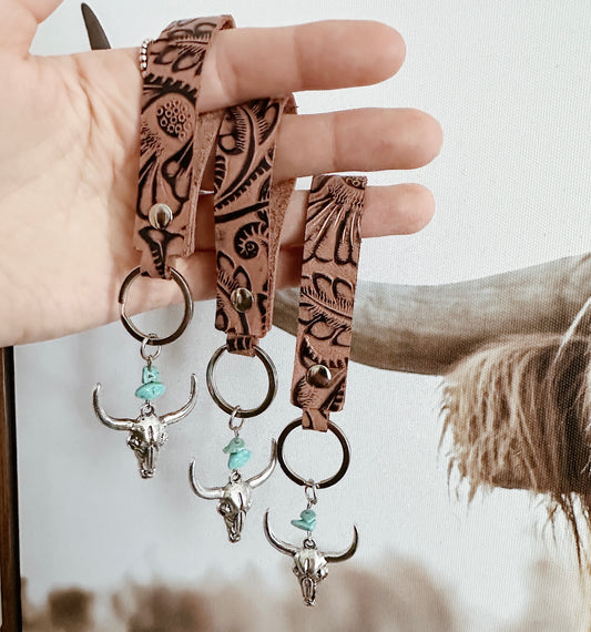 LONGHORN SKULL KEYCHAIN