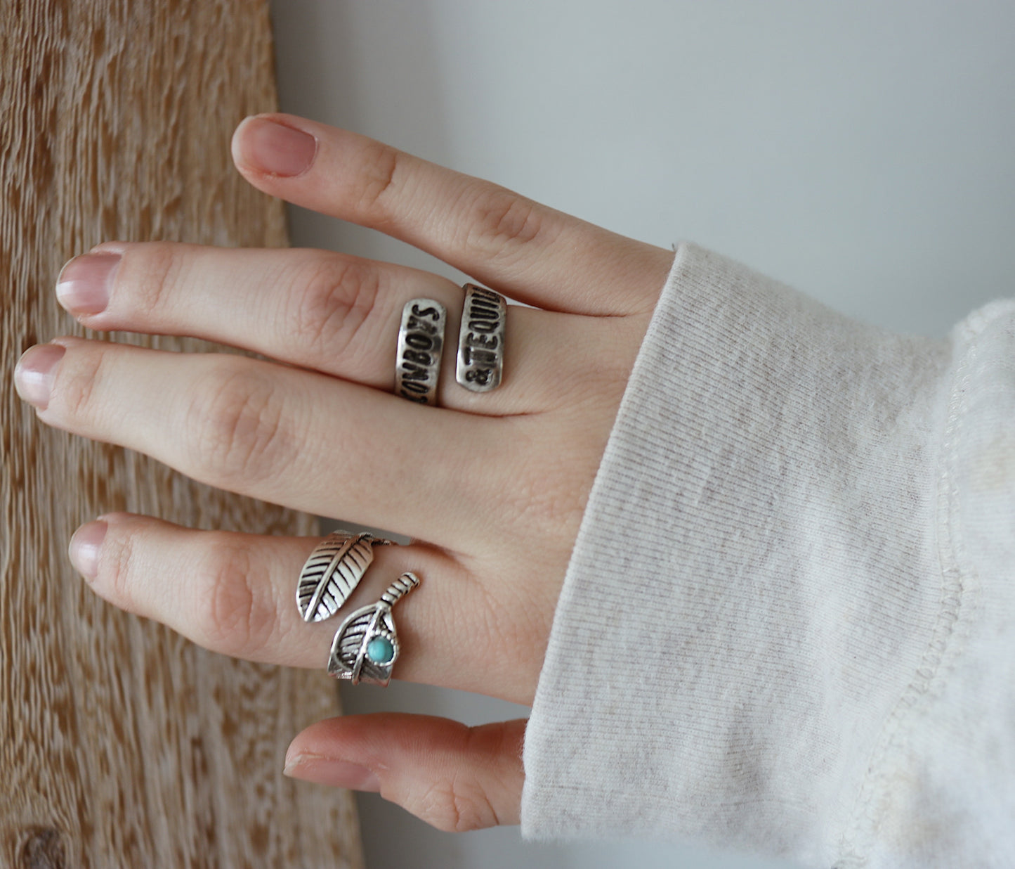 FEATHER TURQUOISE RING