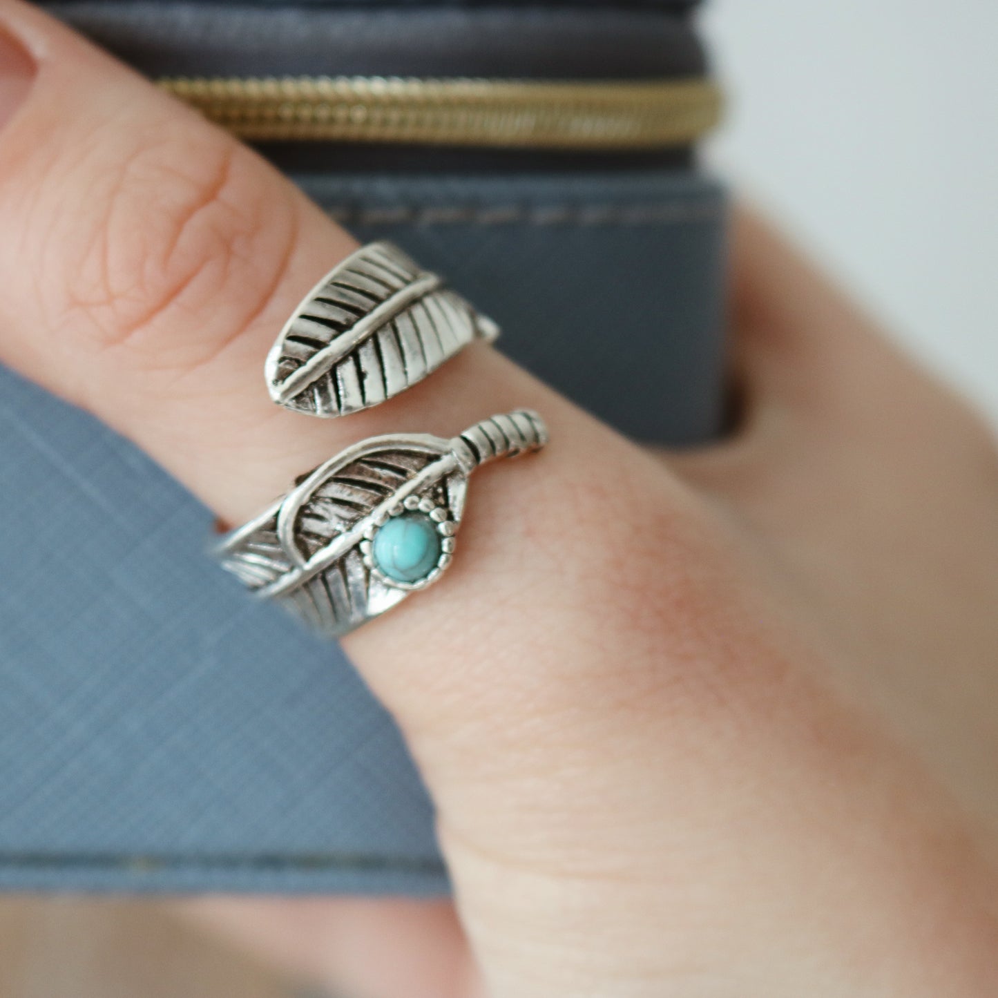 FEATHER TURQUOISE RING